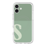 スリムプロテクションプレミアムケース with MagSafe［ オリジナル - initial two tone - S green ］