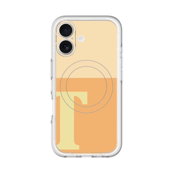 スリムプロテクションプレミアムケース with MagSafe［ オリジナル - initial two tone - T orange ］