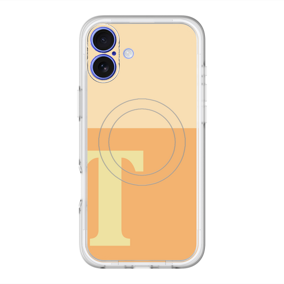 スリムプロテクションプレミアムケース with MagSafe［ オリジナル - initial two tone - T orange ］