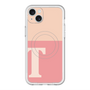 スリムプロテクションプレミアムケース with MagSafe［ オリジナル - initial two tone - T pink ］