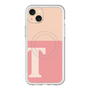 スリムプロテクションプレミアムケース with MagSafe［ オリジナル - initial two tone - T pink ］
