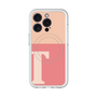 スリムプロテクションプレミアムケース with MagSafe［ オリジナル - initial two tone - T pink ］