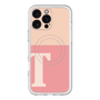 スリムプロテクションプレミアムケース with MagSafe［ オリジナル - initial two tone - T pink ］