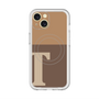スリムプロテクションプレミアムケース with MagSafe［ オリジナル - initial two tone - T brown ］