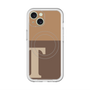 スリムプロテクションプレミアムケース with MagSafe［ オリジナル - initial two tone - T brown ］