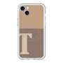 スリムプロテクションプレミアムケース with MagSafe［ オリジナル - initial two tone - T brown ］