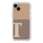 スリムプロテクションプレミアムケース with MagSafe［ オリジナル - initial two tone - T brown ］