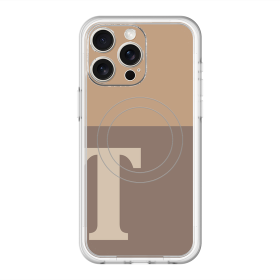 スリムプロテクションプレミアムケース with MagSafe［ オリジナル - initial two tone - T brown ］
