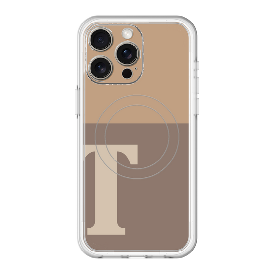 スリムプロテクションプレミアムケース with MagSafe［ オリジナル - initial two tone - T brown ］