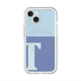 スリムプロテクションプレミアムケース with MagSafe［ オリジナル - initial two tone - T blue ］