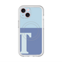 スリムプロテクションプレミアムケース with MagSafe［ オリジナル - initial two tone - T blue ］