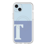 スリムプロテクションプレミアムケース with MagSafe［ オリジナル - initial two tone - T blue ］