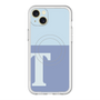 スリムプロテクションプレミアムケース with MagSafe［ オリジナル - initial two tone - T blue ］