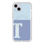 スリムプロテクションプレミアムケース with MagSafe［ オリジナル - initial two tone - T blue ］
