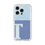 スリムプロテクションプレミアムケース with MagSafe［ オリジナル - initial two tone - T blue ］