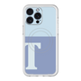 スリムプロテクションプレミアムケース with MagSafe［ オリジナル - initial two tone - T blue ］