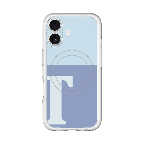 スリムプロテクションプレミアムケース with MagSafe［ オリジナル - initial two tone - T blue ］
