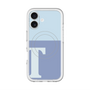 スリムプロテクションプレミアムケース with MagSafe［ オリジナル - initial two tone - T blue ］
