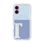 スリムプロテクションプレミアムケース with MagSafe［ オリジナル - initial two tone - T blue ］
