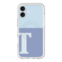 スリムプロテクションプレミアムケース with MagSafe［ オリジナル - initial two tone - T blue ］