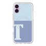 スリムプロテクションプレミアムケース with MagSafe［ オリジナル - initial two tone - T blue ］