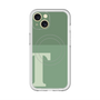 スリムプロテクションプレミアムケース with MagSafe［ オリジナル - initial two tone - T green ］
