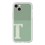 スリムプロテクションプレミアムケース with MagSafe［ オリジナル - initial two tone - T green ］