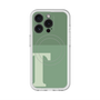 スリムプロテクションプレミアムケース with MagSafe［ オリジナル - initial two tone - T green ］