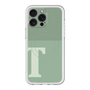 スリムプロテクションプレミアムケース with MagSafe［ オリジナル - initial two tone - T green ］