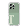 スリムプロテクションプレミアムケース with MagSafe［ オリジナル - initial two tone - T green ］