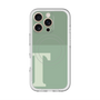 スリムプロテクションプレミアムケース with MagSafe［ オリジナル - initial two tone - T green ］