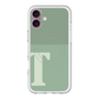 スリムプロテクションプレミアムケース with MagSafe［ オリジナル - initial two tone - T green ］