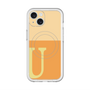 スリムプロテクションプレミアムケース with MagSafe［ オリジナル - initial two tone - U orange ］