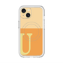 スリムプロテクションプレミアムケース with MagSafe［ オリジナル - initial two tone - U orange ］