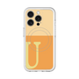 スリムプロテクションプレミアムケース with MagSafe［ オリジナル - initial two tone - U orange ］