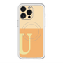 スリムプロテクションプレミアムケース with MagSafe［ オリジナル - initial two tone - U orange ］