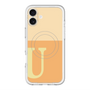 スリムプロテクションプレミアムケース with MagSafe［ オリジナル - initial two tone - U orange ］
