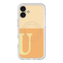 スリムプロテクションプレミアムケース with MagSafe［ オリジナル - initial two tone - U orange ］