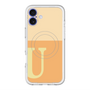 スリムプロテクションプレミアムケース with MagSafe［ オリジナル - initial two tone - U orange ］