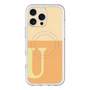 スリムプロテクションプレミアムケース with MagSafe［ オリジナル - initial two tone - U orange ］