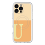 スリムプロテクションプレミアムケース with MagSafe［ オリジナル - initial two tone - U orange ］