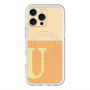 スリムプロテクションプレミアムケース with MagSafe［ オリジナル - initial two tone - U orange ］