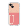 スリムプロテクションプレミアムケース with MagSafe［ オリジナル - initial two tone - U pink ］
