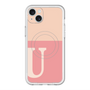 スリムプロテクションプレミアムケース with MagSafe［ オリジナル - initial two tone - U pink ］
