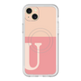 スリムプロテクションプレミアムケース with MagSafe［ オリジナル - initial two tone - U pink ］
