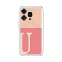 スリムプロテクションプレミアムケース with MagSafe［ オリジナル - initial two tone - U pink ］