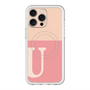 スリムプロテクションプレミアムケース with MagSafe［ オリジナル - initial two tone - U pink ］