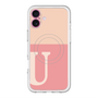 スリムプロテクションプレミアムケース with MagSafe［ オリジナル - initial two tone - U pink ］
