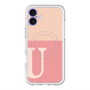 スリムプロテクションプレミアムケース with MagSafe［ オリジナル - initial two tone - U pink ］