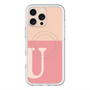 スリムプロテクションプレミアムケース with MagSafe［ オリジナル - initial two tone - U pink ］